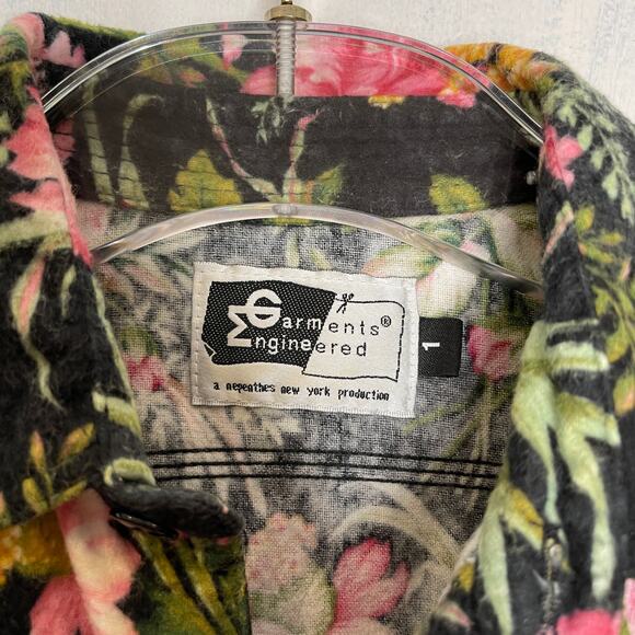 Engineered Garments New York Floral Flannel Button Down Shirt Small - Picture 2 of 7
